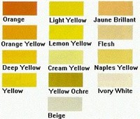 Acryla Gouache Yellows 20 ml